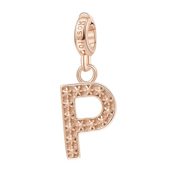 [RZ094] Charm donna Rosato Gioielli Storie LETTERA P RZ094