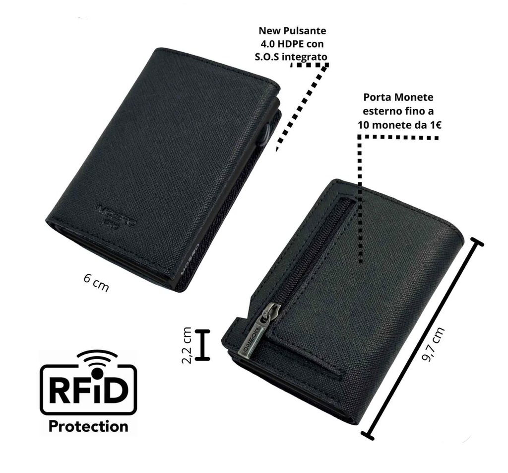 portafoglio moero pro plus zip rfid vera pelle saffiano black nera 4.webp