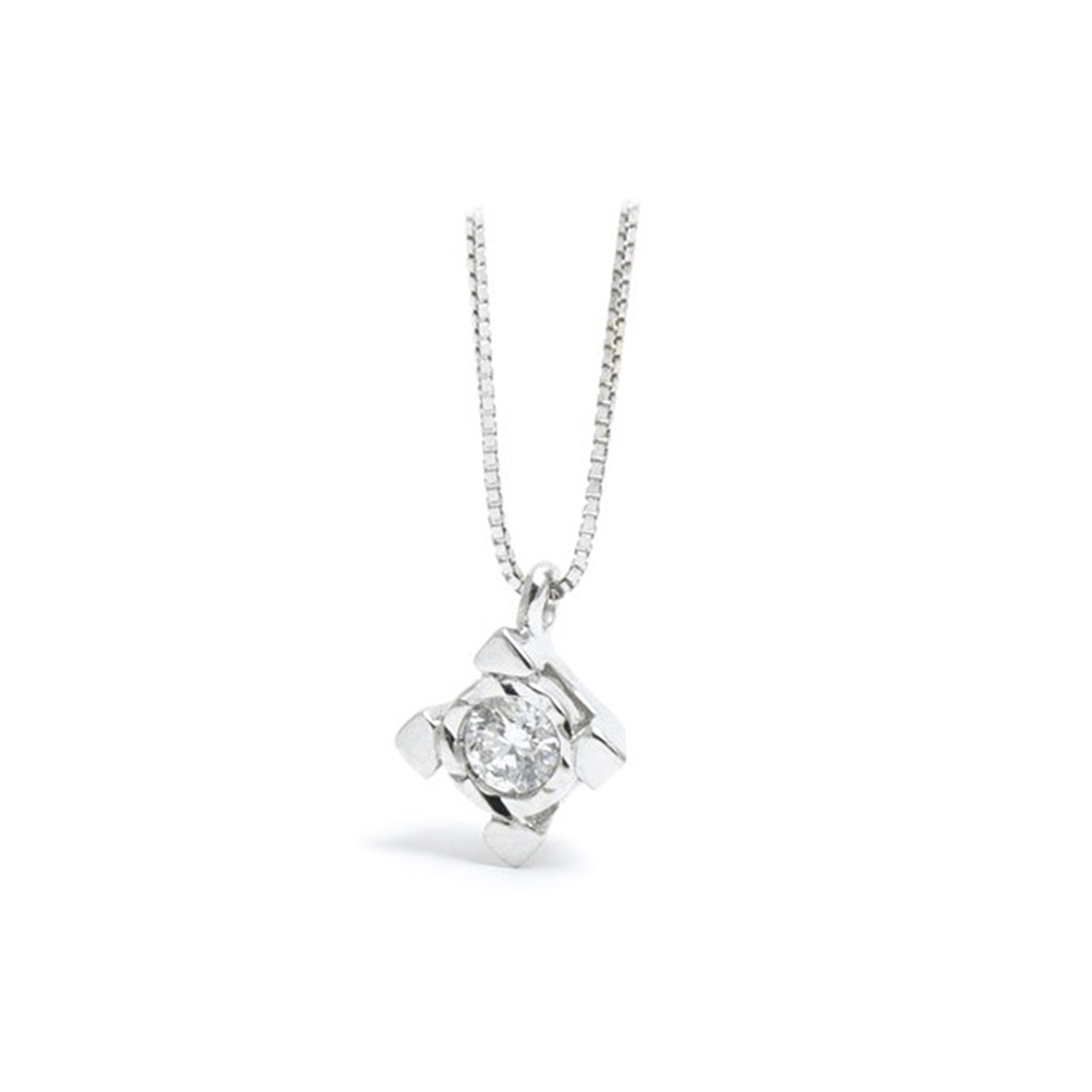 Pendente oro bianco 18 carati rubino e diamanti (copia)