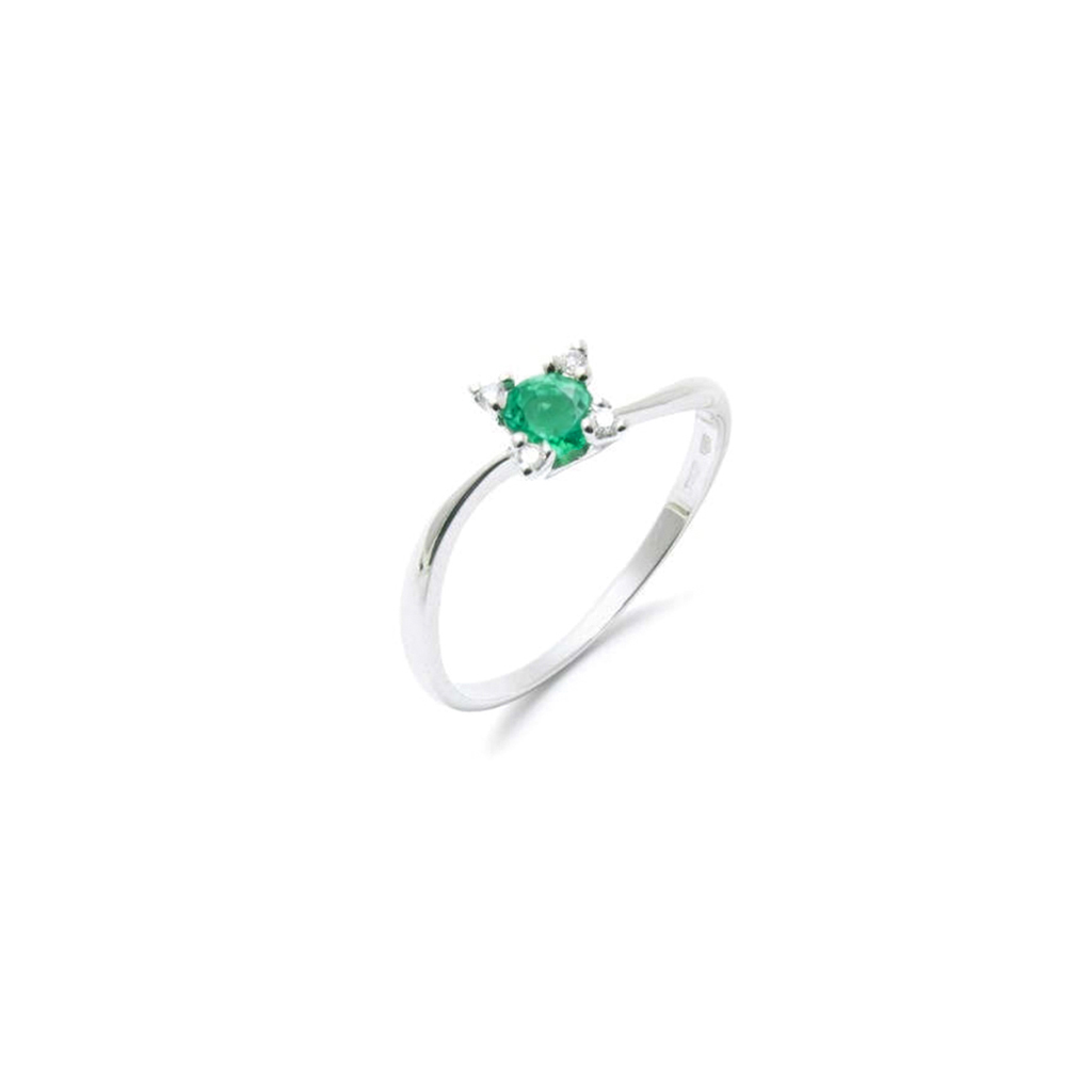 Anello oro bianco 18 carati zaffiro e diamanti (copia)