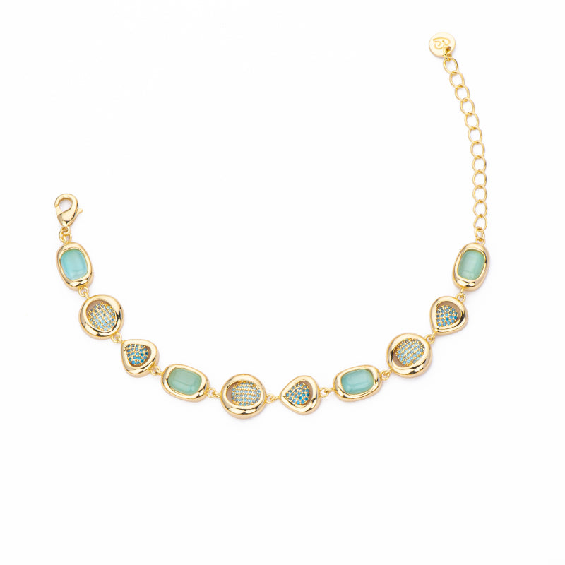 [BL41754-XD22] Bracciale donna Barbieri Creazioni Coquette acquamarina