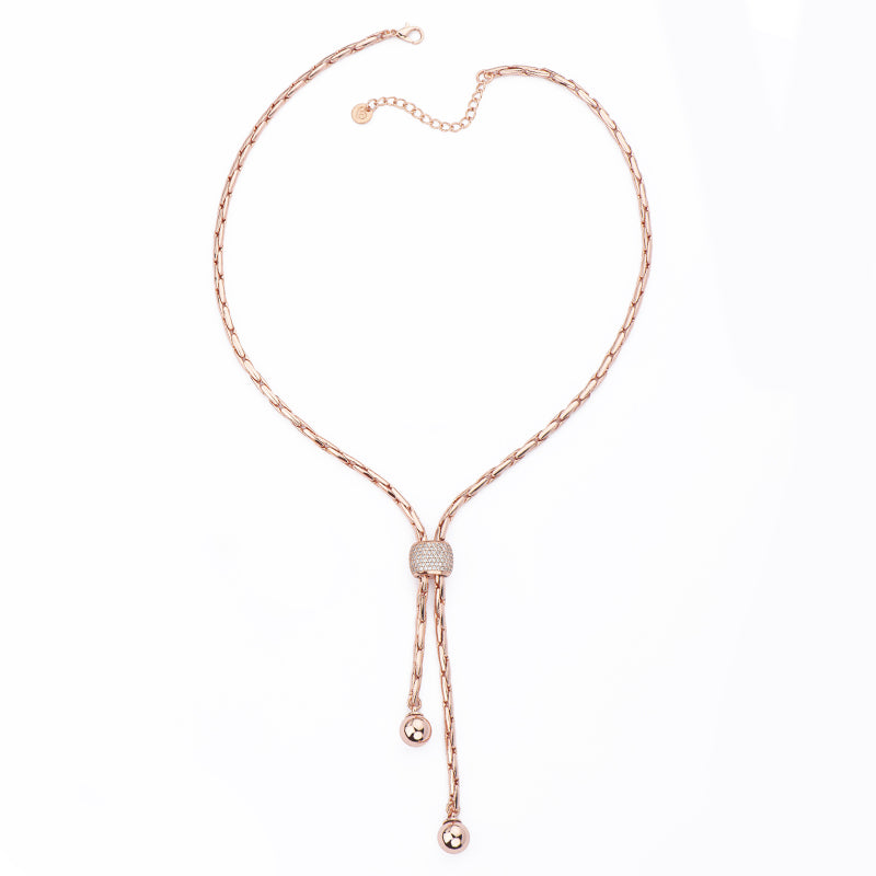 [CO41456-XL61] Collana donna Barbieri Creazioni Up & Down a Y oro rosa