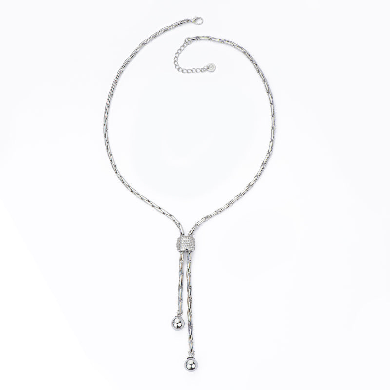 [CO41456-XR06] Collana donna Barbieri Creazioni Up & Down a Y rodio