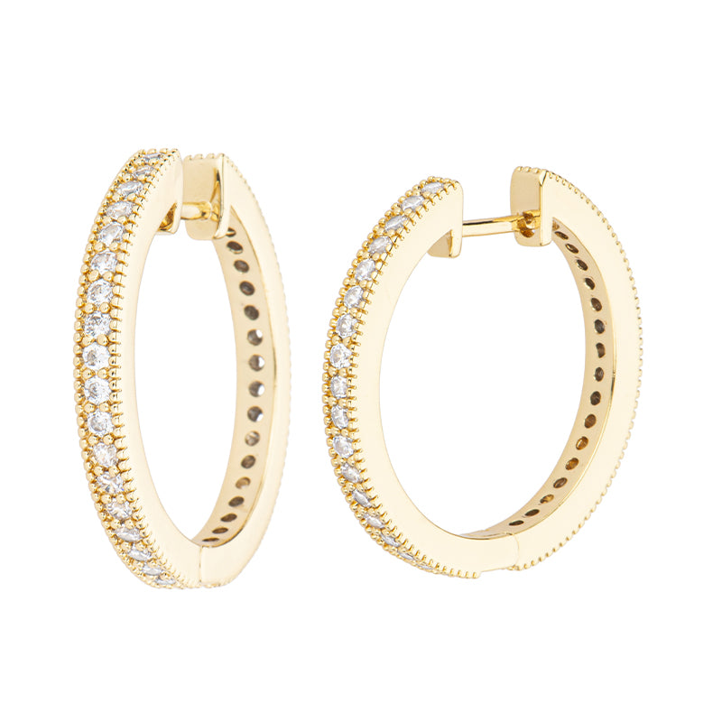 [OR41624-XD01] Orecchini donna Barbieri Creazioni Bright Moon creola oro