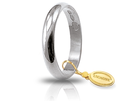 [030AFN001000001075004] Fede nuziale Unoaerre Classica 3 gr oro bianco