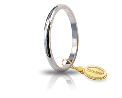 [015AFN004000001075004] Fede nuziale Unoaerre Classica Francesina 1,5 gr oro bianco