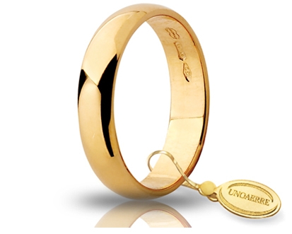 [040AFN006000001075001] Fede nuziale Unoaerre Classica Larga 4 gr oro giallo