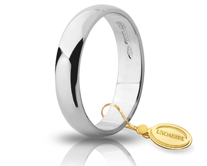 [040AFN006000001075004] Fede nuziale Unoaerre Classica Larga 4 gr oro bianco