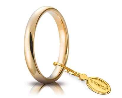 [030AFC001000001075001] Fede nuziale Unoaerre Comoda 3 mm oro giallo