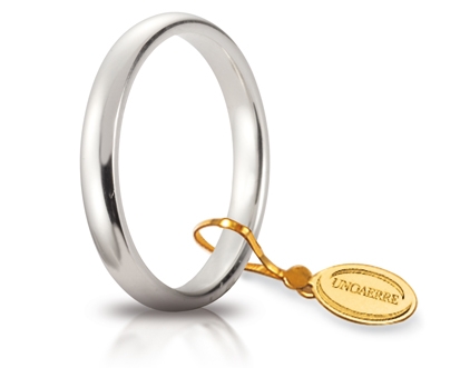 [030AFC001000001075004] Fede nuziale Unoaerre Comoda 3 mm oro bianco