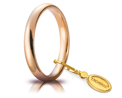 [030AFC001000001075018] Fede nuziale Unoaerre Comoda 3 mm oro rosa