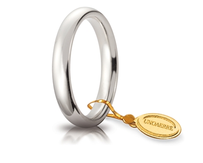 [035AFC001000001075004] Fede nuziale Unoaerre Comoda 3,5 mm oro bianco