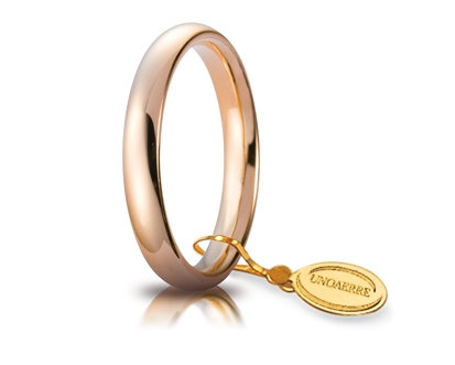 [035AFC001000001075018] Fede nuziale Unoaerre Comoda 3,5 mm oro rosa