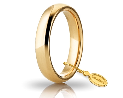 [040AFC001000001075001] Fede nuziale Unoaerre Comoda 4 mm oro giallo