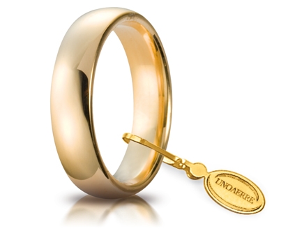 [050AFC001000001075001] Fede nuziale Unoaerre Comoda 5 mm oro giallo