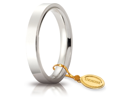 [035AFC002000001075004] Fede nuziale Unoaerre Cerchi di Luce 3,5 mm oro bianco