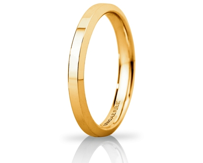[030AFC280000001075001] Fede nuziale Unoaerre Brillanti Promesse Hydra Slim 3 mm oro giallo