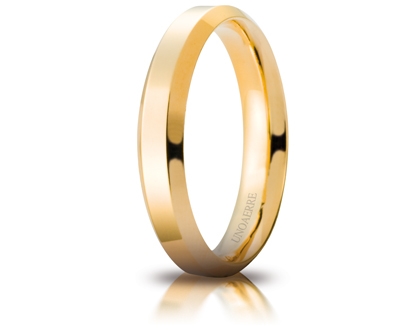 [040AFC280000001075001] Fede nuziale Unoaerre Brillanti Promesse Hydra 4 mm oro giallo