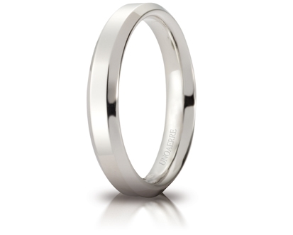 [040AFC280000001075004] Fede nuziale Unoaerre Brillanti Promesse Hydra 4 mm oro bianco