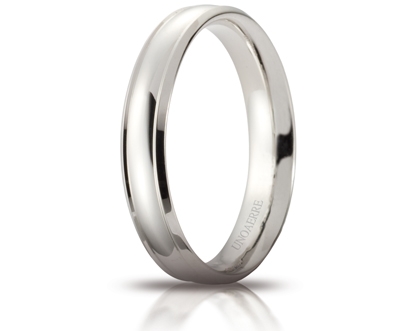 [040AFC279000001075004] Fede nuziale Unoaerre Brillanti Promesse Orion 4 mm oro bianco