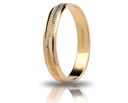 [000AF 294000001075003] Fedina di fidanzamento Unoaerre Dalia 3,3 mm oro giallo