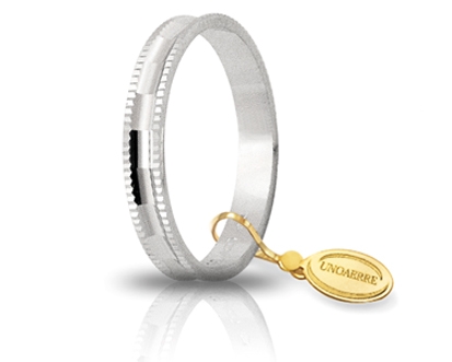 [000AF 240000001075004] Fedina di fidanzamento Unoaerre Fiordaliso 3 mm oro bianco
