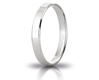 [030AC 287000001075004] Fedina di fidanzamento Unoaerre Gelsomino 3 mm oro bianco