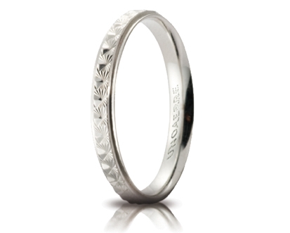 [030AC 288000001075004] Fedina di fidanzamento Unoaerre Mimosa 3 mm oro bianco