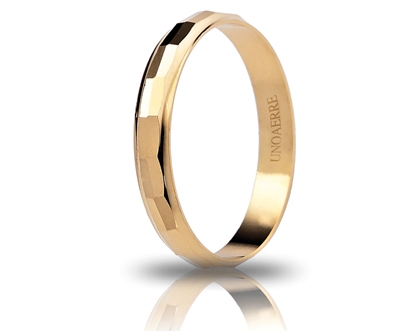 [000AF 296000001075003] Fedina di fidanzamento Unoaerre Viola 3 mm oro giallo