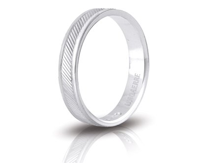 [000AF 289000002092504] Fedina di fidanzamento Unoaerre Giunchiglia 3,8 mm argento 925