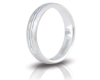 [000AF 288000002092504] Fedina di fidanzamento Unoaerre Ibisco 3,4 mm argento 925