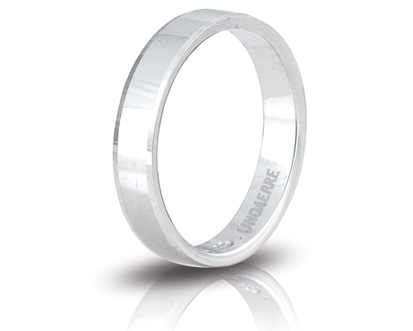 [000AF 290000002092504] Fedina di fidanzamento Unoaerre Loto 3,7 mm argento 925