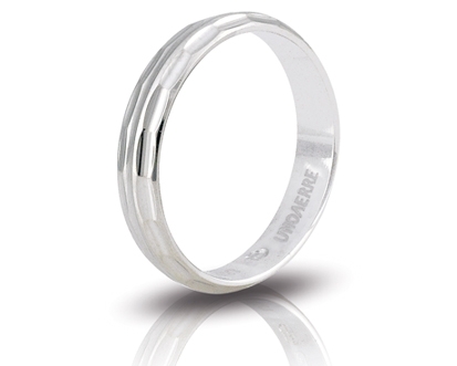[000AF 287000002092504] Fedina di fidanzamento Unoaerre Peonia 3,5 mm argento 925