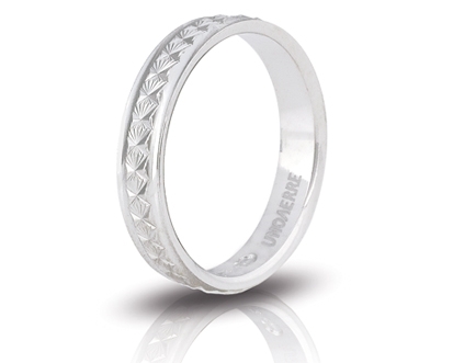 [000AF 285000002092504] Fedina di fidanzamento Unoaerre Petunia 3,4 mm argento 925