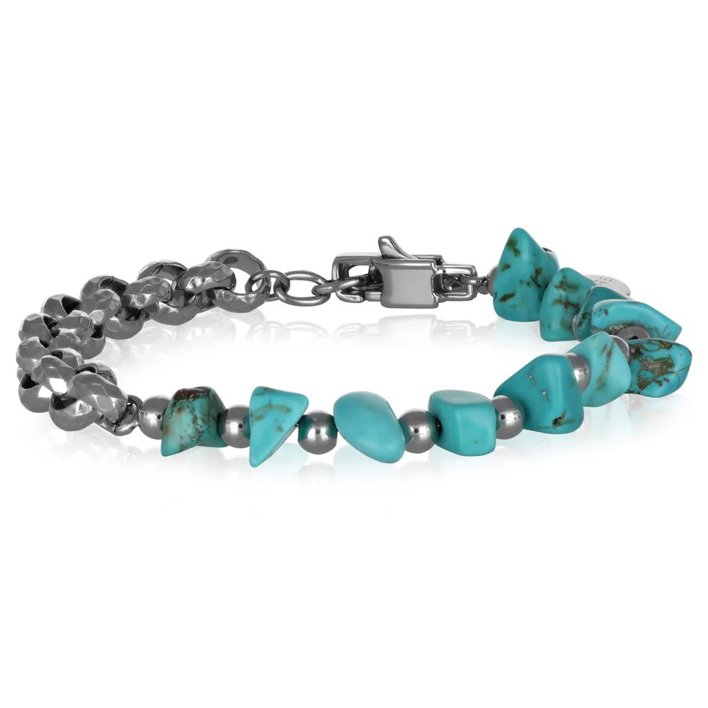 [BACM0936ST] Bracciale uomo acciaio Larek Goyate