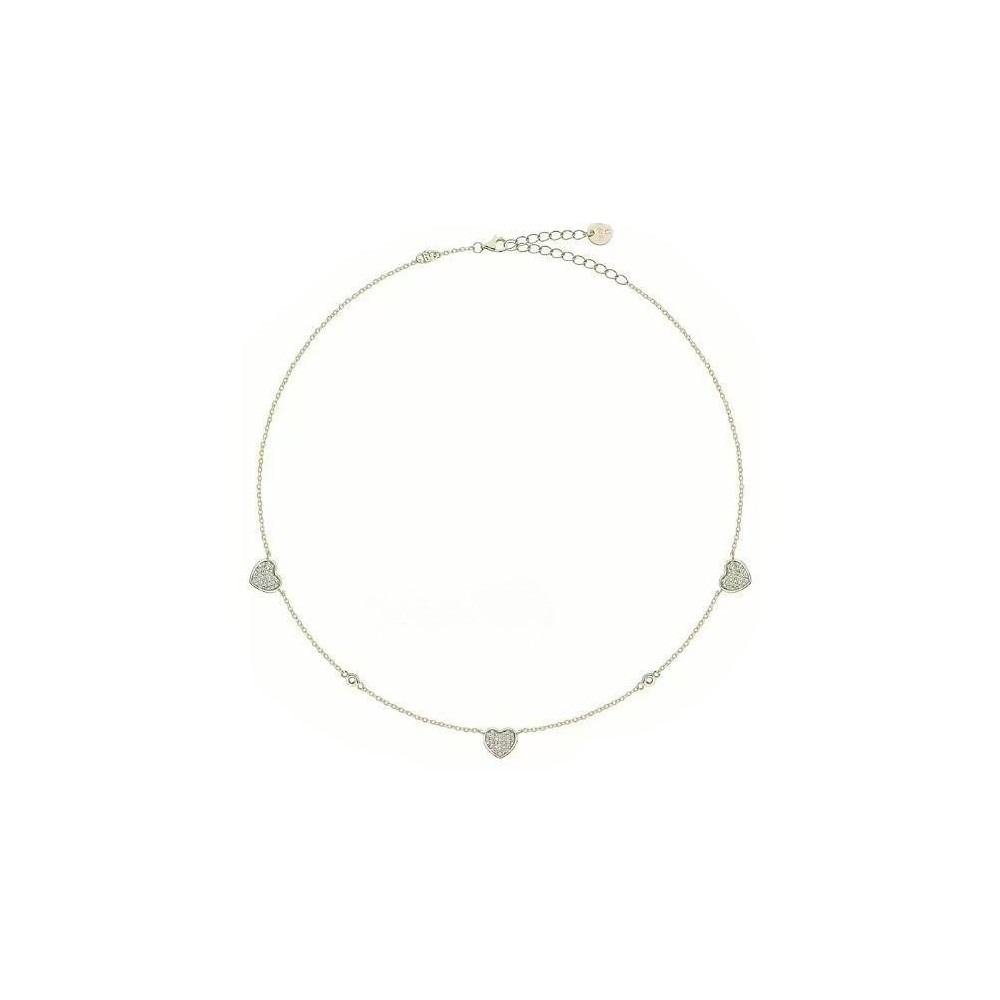 [ALJ328] Collana Liu Jo Luxury in argento 925 dorato con cuori e zirconi ALJ328