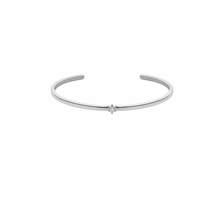 [ALJ268] Bracciale Liu Jo Luxury rigido in argento 925 con stella e zircone ALJ268