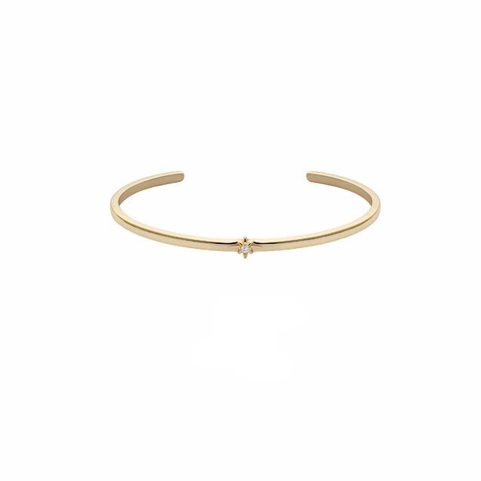 [ALJ267] Bracciale Liu Jo Luxury rigido in argento 925 dorato con stella e zircone ALJ267