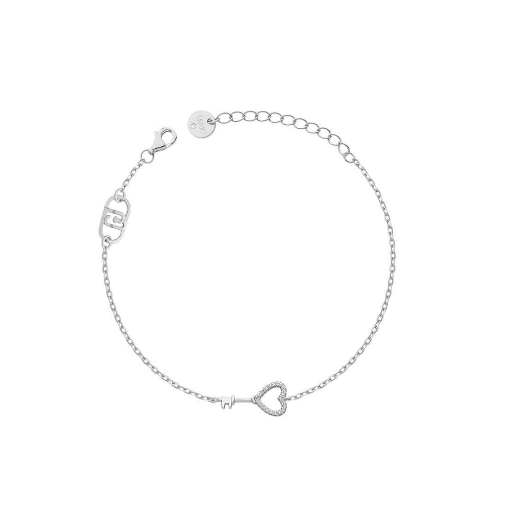 [ALJ366] Bracciale Liu Jo Luxury in argento 925 con chiave a cuore e zirconi ALJ366