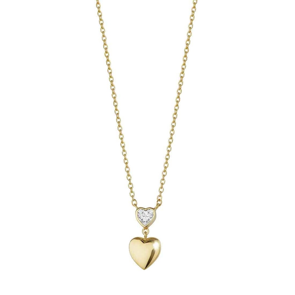 [ALJ271] Collana Liu Jo Luxury in argento 925 dorato con cuori e zircone ALJ271