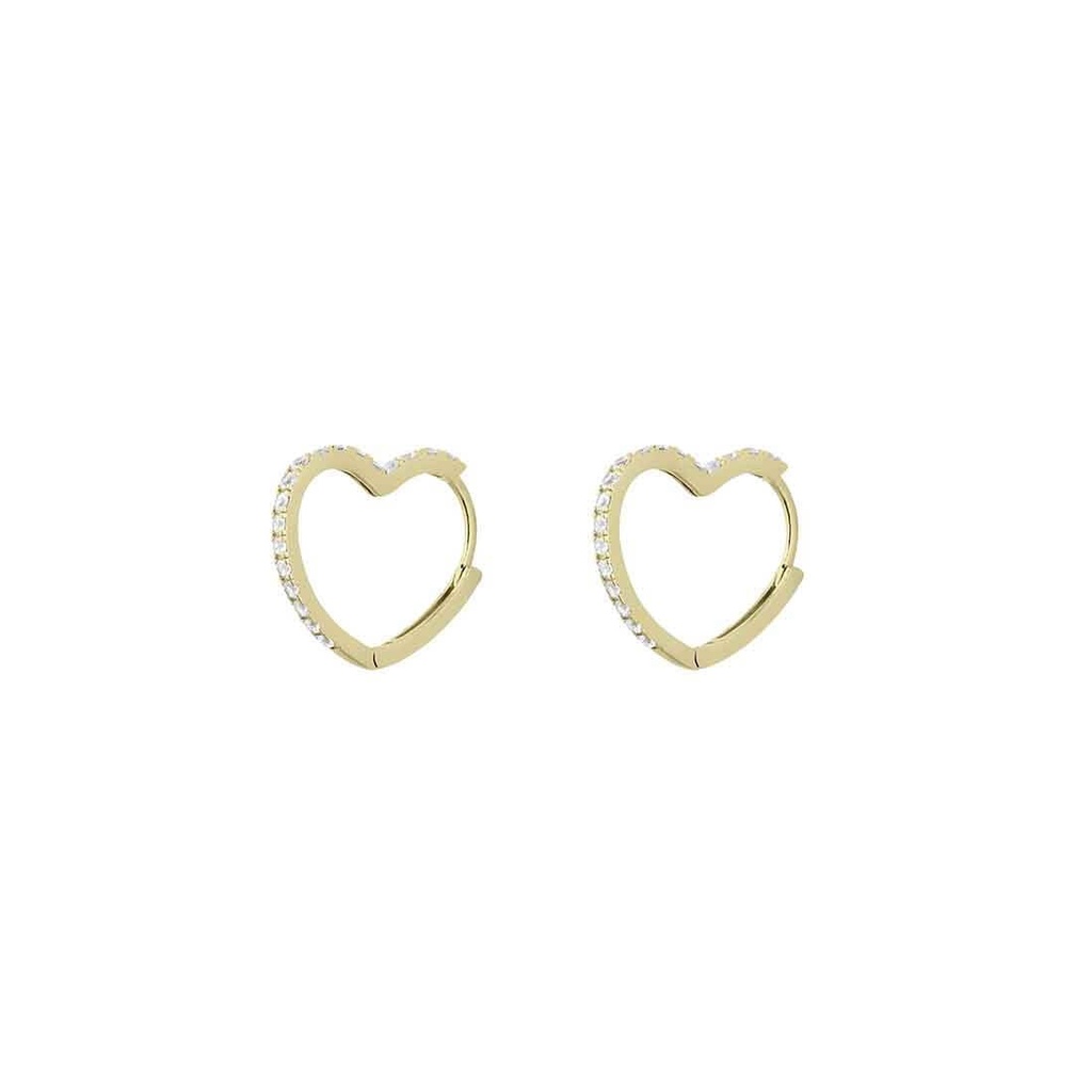 [ALJ333] Orecchini Liu Jo Luxury a cuore in argento 925 dorato con zirconi ALJ333