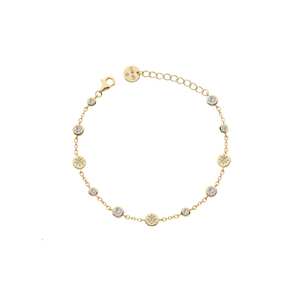[ALJ283] Bracciale Liu Jo Luxury in argento dorato con medagliette ALJ283