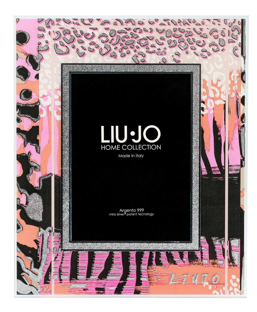 [LJAC010S] Cornice portafoto Liu Jo Luxury in argento 999 animalier rosa e salmone 9x13 LJAC010S