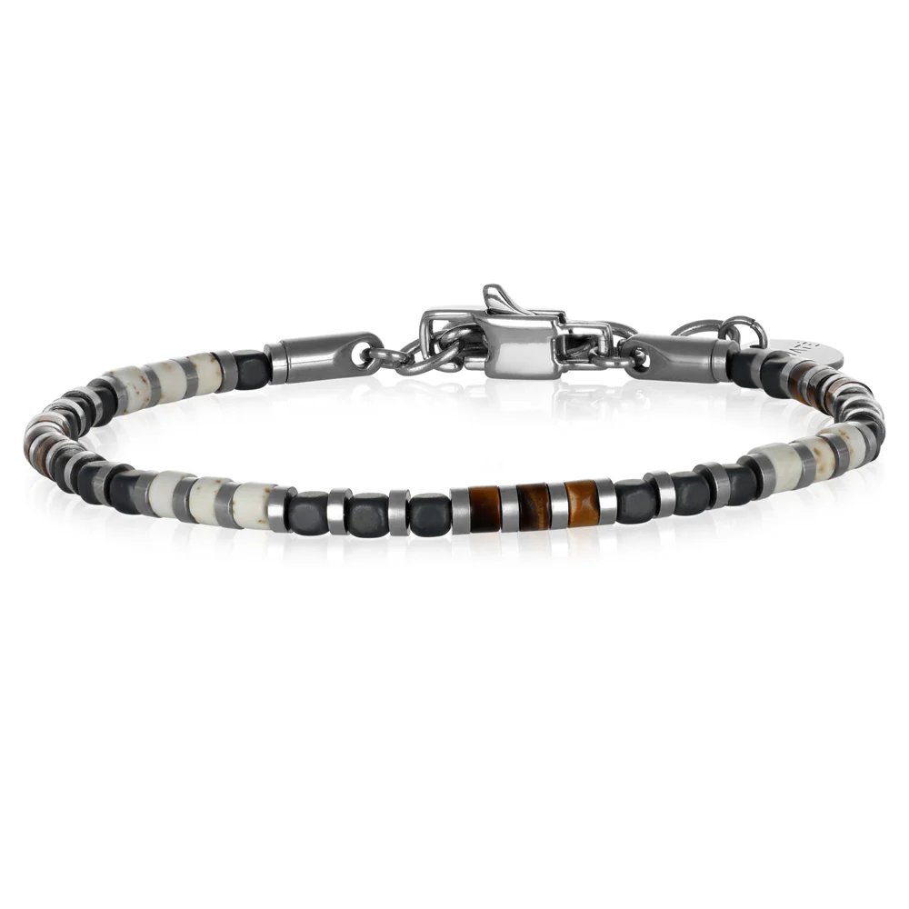 [BACM0933SW] Bracciale uomo acciaio Darven Goyate