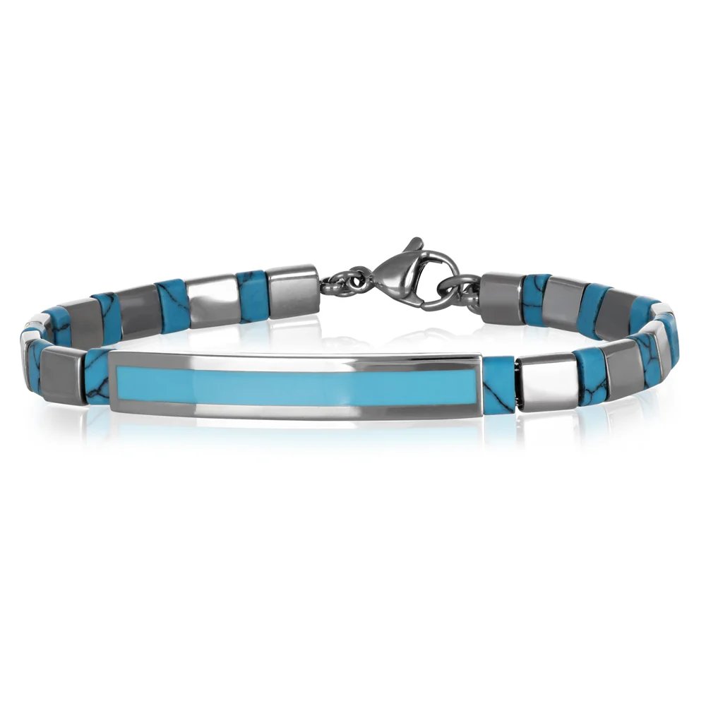 [BACM0927ST] Bracciale uomo acciaio Voren Goyate