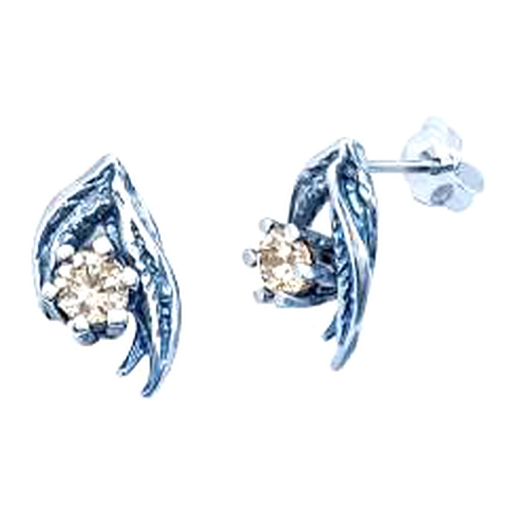 [EVO 506 ARG] Bruzia Gioielli – Punto Luce Earrings, champagne white zircon EVO 506