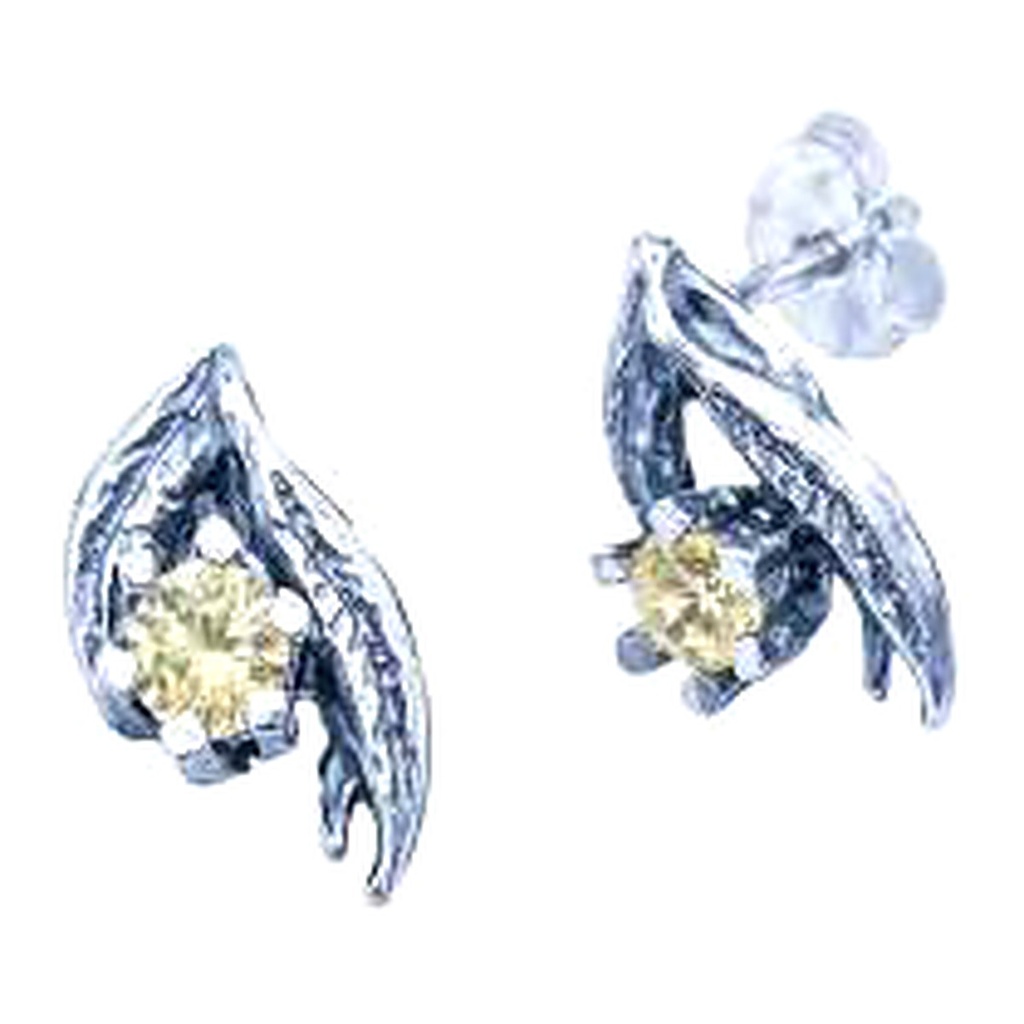 [EVO 507 ARG] Bruzia Gioielli – Punto Luce Earrings, lemon yellow zircon EVO 507