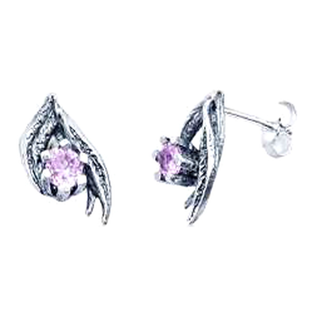 [EVO 510 ARG] Bruzia Gioielli – Punto Luce Earrings, "Rosa di Francia" pink zircon EVO 510