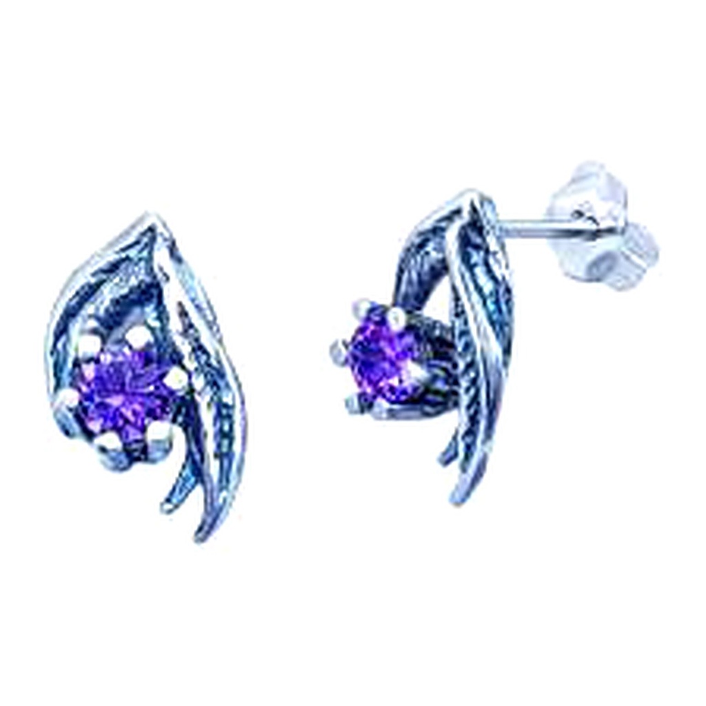 [EVO 511 ARG] Bruzia Gioielli – Punto Luce Earrings, amethyst violet zircon EVO 511