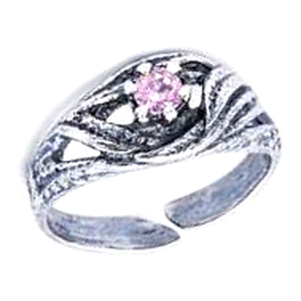 [EVO 516 ARG] Bruzia Gioielli – Punto Luce Ring, "Rosa di Francia" pink zircon EVO 516